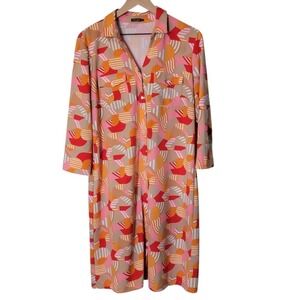 J. McLaughlin Geometric‎ Brynn Dress in Lyford Jersey (JMC Fabric) XL